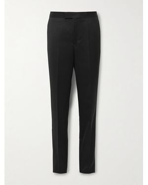 Favourbrook Hampton Slim-Fit Grosgrain-Trimmed Wool-Twill Tuxedo Trousers - Black