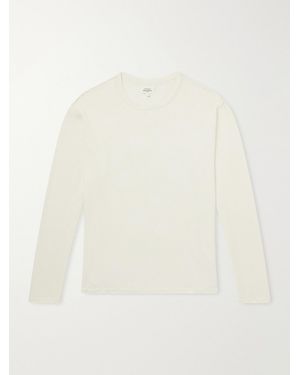 Hartford Waffle-Knit Cotton T-Shirt - Natural