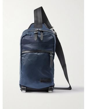 master-piece Lightning Sling Shell And Cordura Ballistic Shoulder Bag - Blue