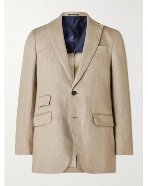 Sid Mashburn Kincaid No. 2 Linen Hopsack Suit Jacket - Natural