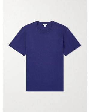 Sunspel Riviera Cotton T-Shirt - Blue