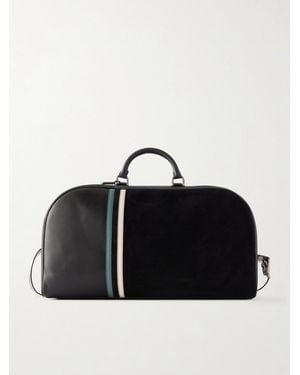 Enfants Riches Deprimes Barnett Striped Leather Weekend Bag - Black