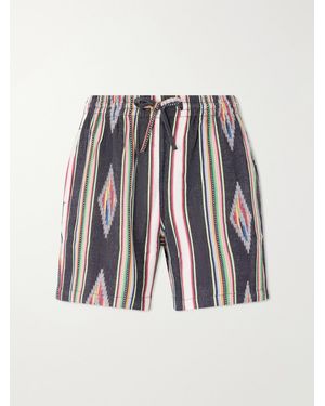 Kardo Straight-leg Cotton Drawstring Shorts - Multicolour