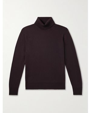 Loro Piana Rollkragenpullover aus Baby-Kaschmir in Stückfärbung - Blau