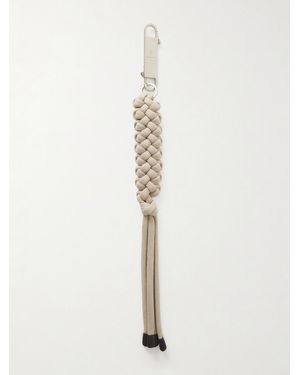 Rick Owens Moncler Silver-tone And Cord Keyring - White