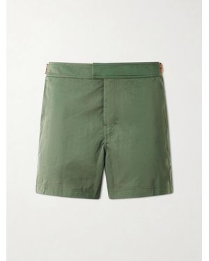 ZEGNA Rio Straight-Leg Mid-Length Swim Shorts - Green