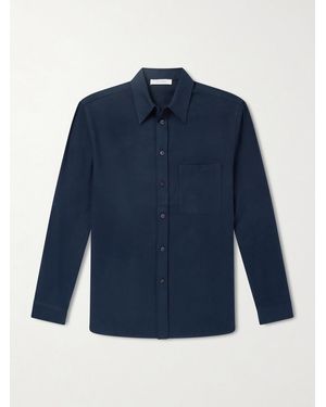 Umit Benan Giorgio Cotton-Flannel Shirt - Blue