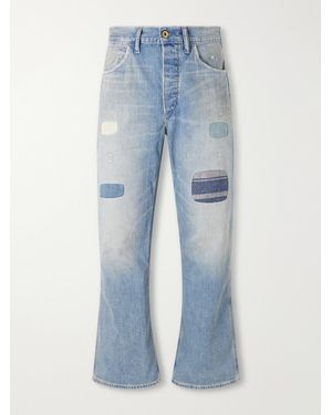 RRL Straight-Leg Distressed Jeans - Blue