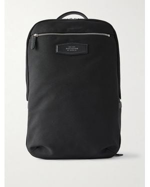 Smythson Norton Full-grain Leather-trimmed Econyl® Nylon-canvas Backpack - Black