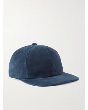 Beams Plus Brushed-Suede Baseball Cap - Blue