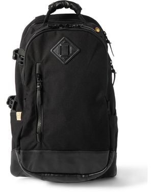 Visvim 20L Leather-Trimmed Cordura Backpack - Black