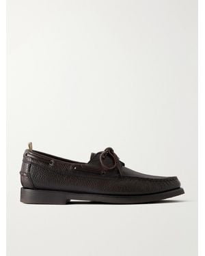 Officine Creative Balfron 002 Leather Boat Shoes - Schwarz