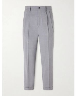 Barena Straight-Leg Pleated Virgin Wool Suit Trousers - Grey