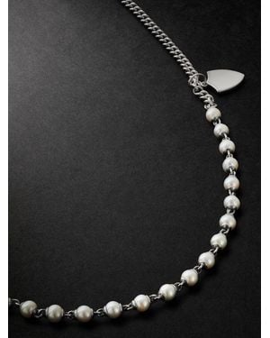 M. Cohen Mondi Pearl And Sterling Pendant Necklace - Black