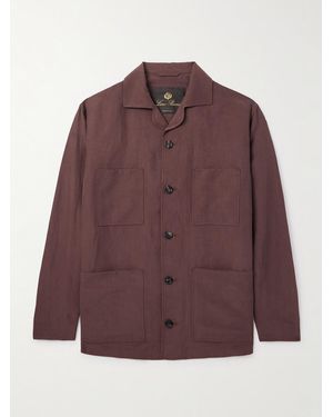 Loro Piana Joele Hemdjacke aus einer Leinen-Seidenmischung - Lila