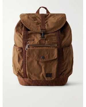 Porter-Yoshida and Co Crag Canvas Backpack - Brown