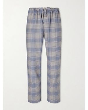 Derek Rose Kelburn 52 Straight-Leg Checked Brushed-Cotton Pyjama Trousers - Grigio