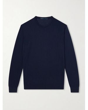 Kiton Wool Knit Sweater - Blue