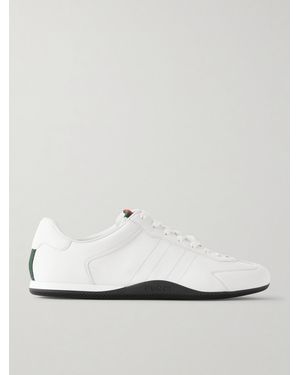 Gucci Rochelle Webbing-Trimmed Leather Sneakers - Weiß
