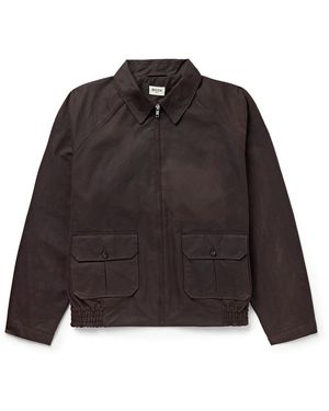 Bode Coach Waxed-cotton Blouson Jacket - Black
