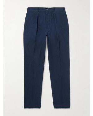 Drake's Him Games Tapered Cotton-Ripstop Trousers - Blue
