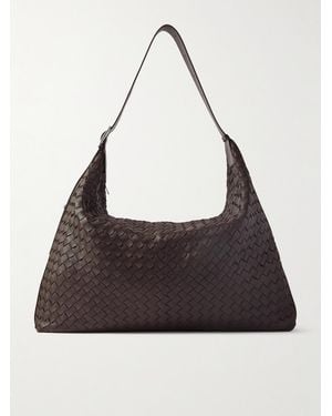 Bottega Veneta Large Traveller Intrecciato Textured-Leather Tote Bag - Brown