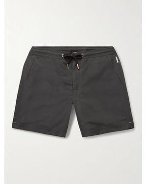 Orlebar Brown Bulldog Straight-Leg Mid-Length Recycled Swim Shorts - Grey