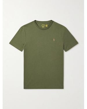 Polo Ralph Lauren Logo-embroidered Cotton-jersey T-shirt - Green