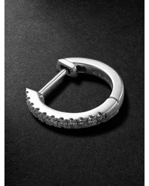 Mateo Diamond Single Hoop Earring - Black