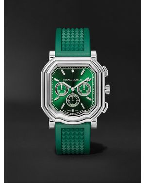 Gerald Charles Maestro 3.0 Automatic Chronograph 39Mm Stainless Steel And Rubber Watch, Ref.No. Gc3.0-A-02 - Green
