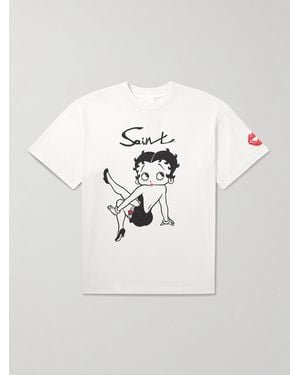 SAINT Mxxxxxx Betty Boop Cotton-jersey T-shirt - White
