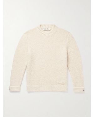 God's True Cashmere Cloud Embellished Cashmere-Blend Bouclé Jumper - Natural
