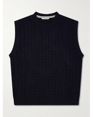 A Kind Of Guise Tembe Cable-knit Cotton Vest - Blue