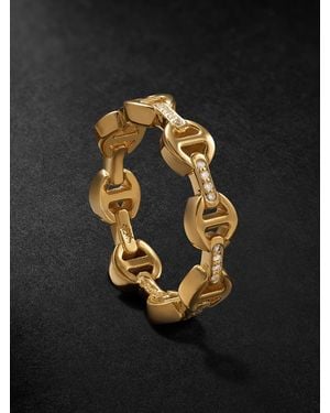 Hoorsenbuhs Dame Tri-Link 18-Karat Diamond Ring - Black