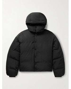 LE17SEPTEMBRE Quilted Shell Hooded Down Jacket - Black