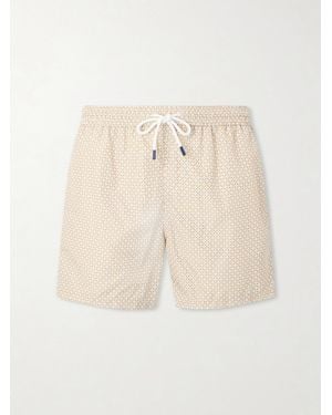Fedeli Madeira Printed Straight-leg Swim Shorts - Natural