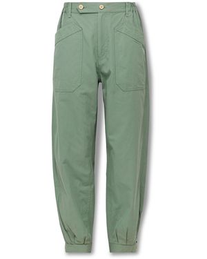 Visvim Carrol Tapered Cotton-gabardine Cargo Pants - Green