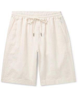 Thom Sweeney Linen Drawstring Shorts - White