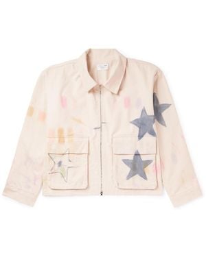 Collina Strada Mechanic Printed Denim Jacket - Natural