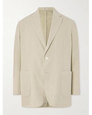 AURALEE Oversized Cotton And Wool-blend Gabardine Blazer - Natural