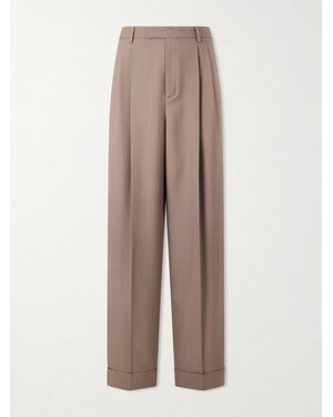 Valentino Garavani Straight-Leg Wool Suit Trousers - Natural