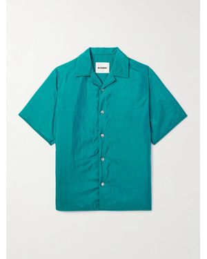 Jil Sander Camp-Collar Padded Shell Shirt - Blue
