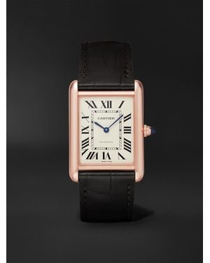 Cartier Tank Louis Xl 27.75Mm 18-Karat And Alligator Watch, Ref. No. Crwgta0346 - Black