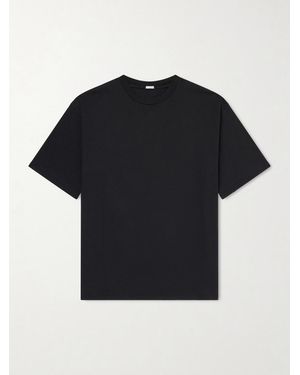 A.PRESSE Cotton And Cashmere-Blend T-Shirt - Black