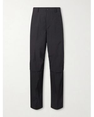 Dries Van Noten Straight-Leg Shell Trousers - Blue