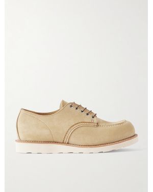 Red Wing 8079 Shop Moc Oxford Suede Derby Shoes - Natural