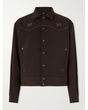 Needles Piping Cowboy Logo-Embroidered Woven Jacket - Black