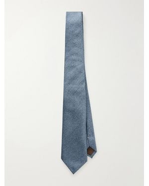 Canali 8Cm Woven Silk Tie - Blue