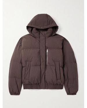 Laminar Quilted Shell Down Hooded Jacket - Brown