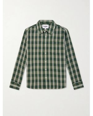 Corridor NYC Verdant Checked Cotton Shirt - Green